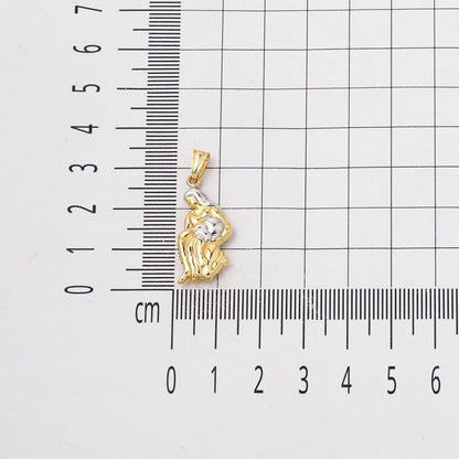 14K Yellow Gold Zodiac Aquarius Pendant