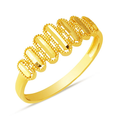 14K Yellow Gold Hand Engraved Ring (1.77 g)