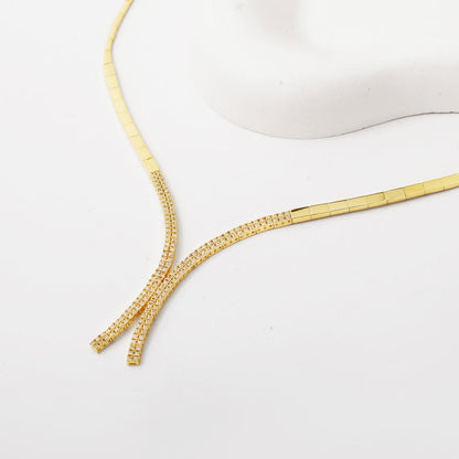 14K Yellow Gold Tennis Wedding Cubic Zirconia Set