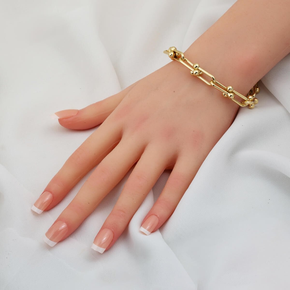 14K Yellow Gold Thick Designer Inspired Chain Jewelry Set