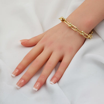 14K Yellow Gold Thick Designer Inspired Chain Jewelry Set