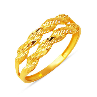 22K Yellow Gold Double Twisted Ring (1.4 g)