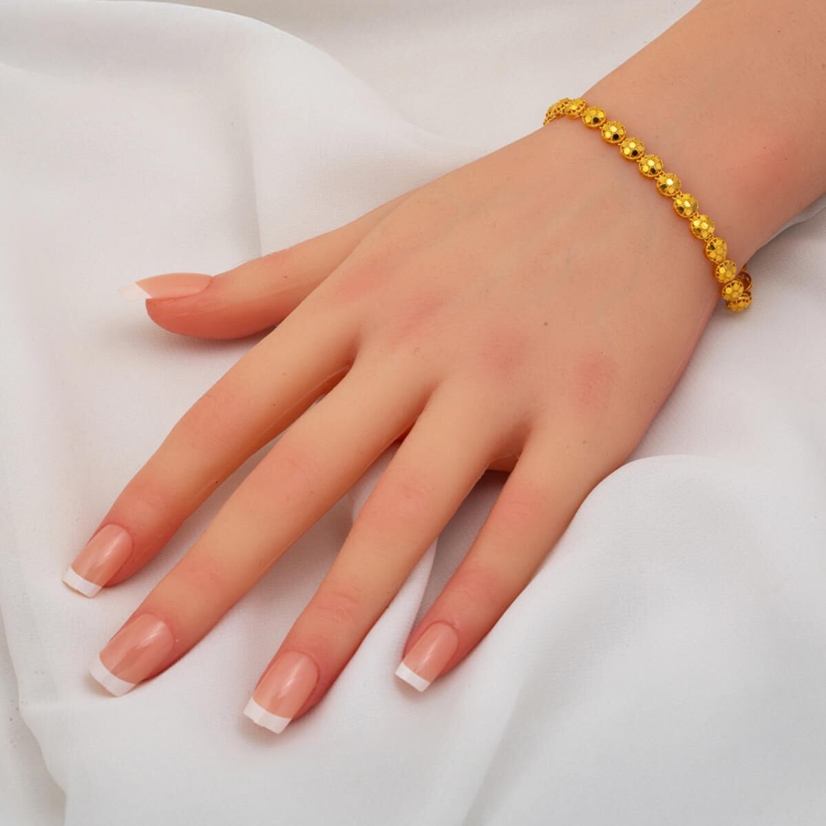 14K Yellow Gold Light Cascade Modern Bracelet