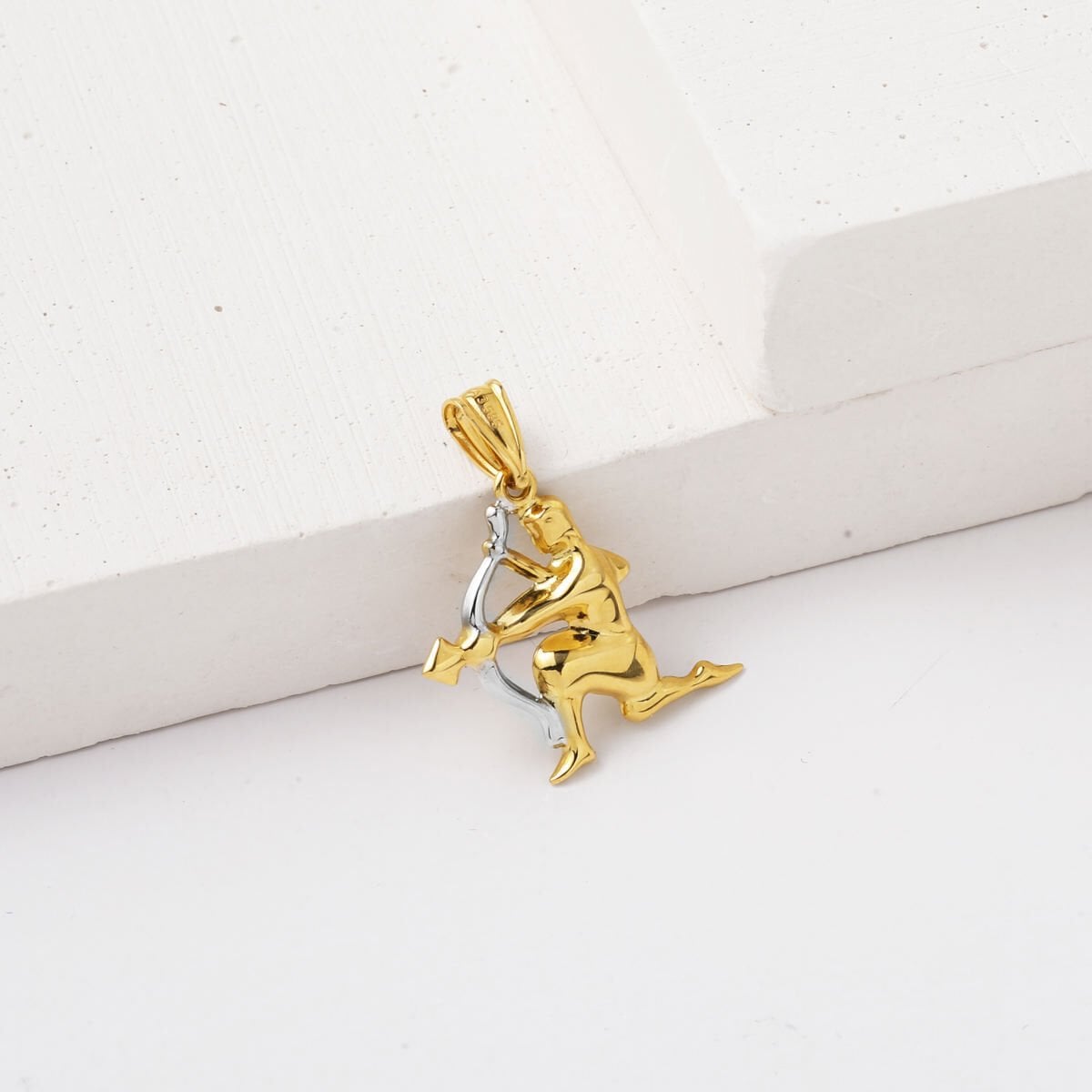 14K Yellow Gold Sagittarius Zodiac Necklace