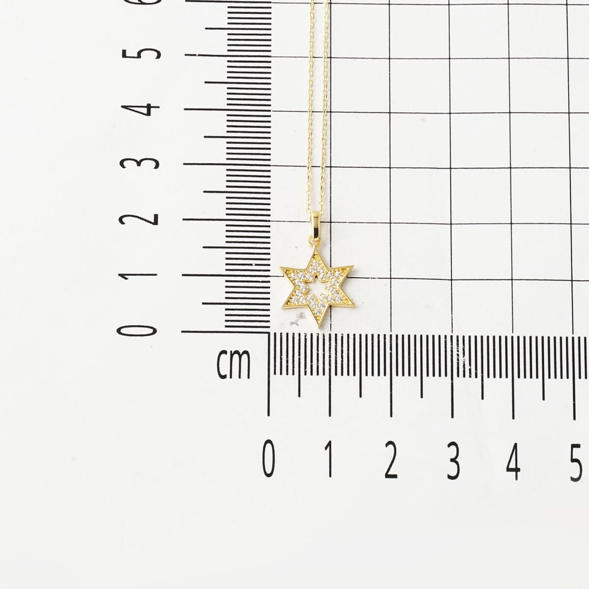 14K Yellow Gold Vera Star Cubic Zirconia Necklace