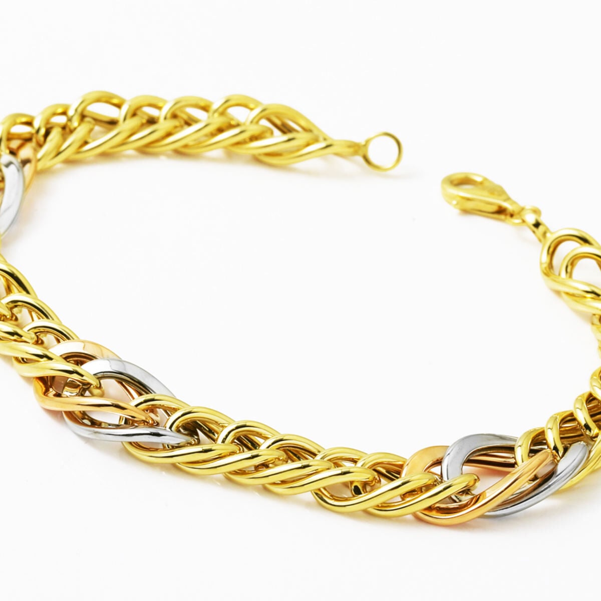 14K Yellow Gold Chain Hallow Bracelet