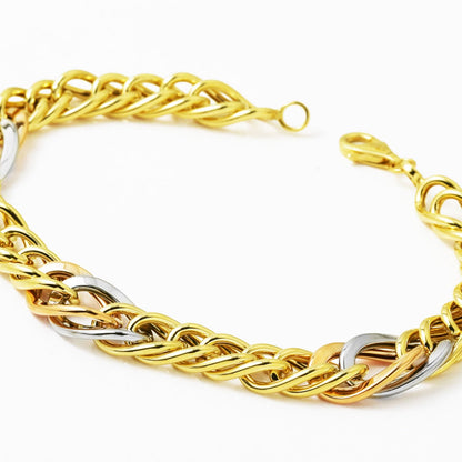 14K Yellow Gold Chain Hallow Bracelet