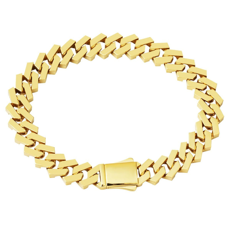 14K Yellow Gold Modern Curb Chain Bracelet