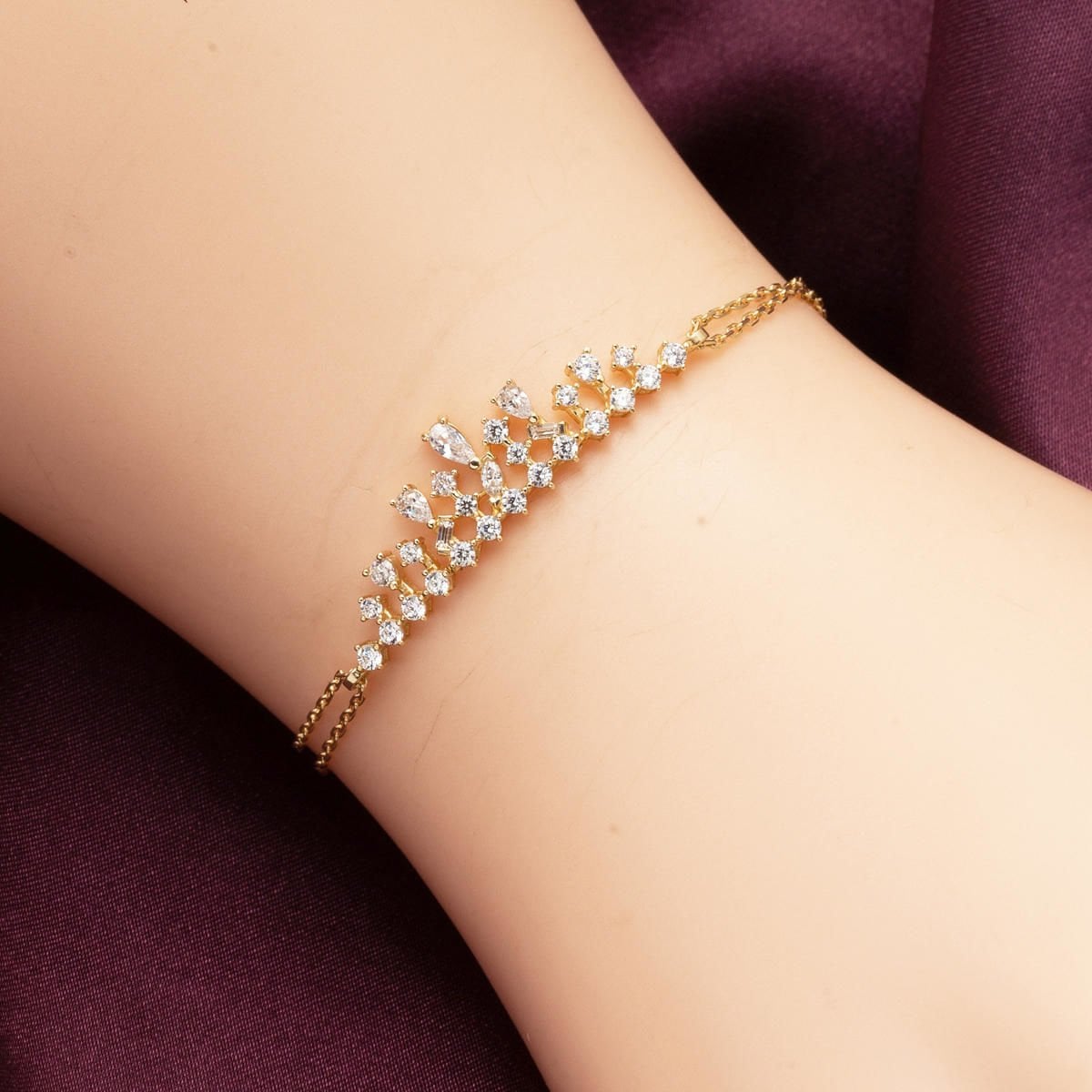 14K Yellow Gold Teardrop Cubic Zirconia 3-Piece Set