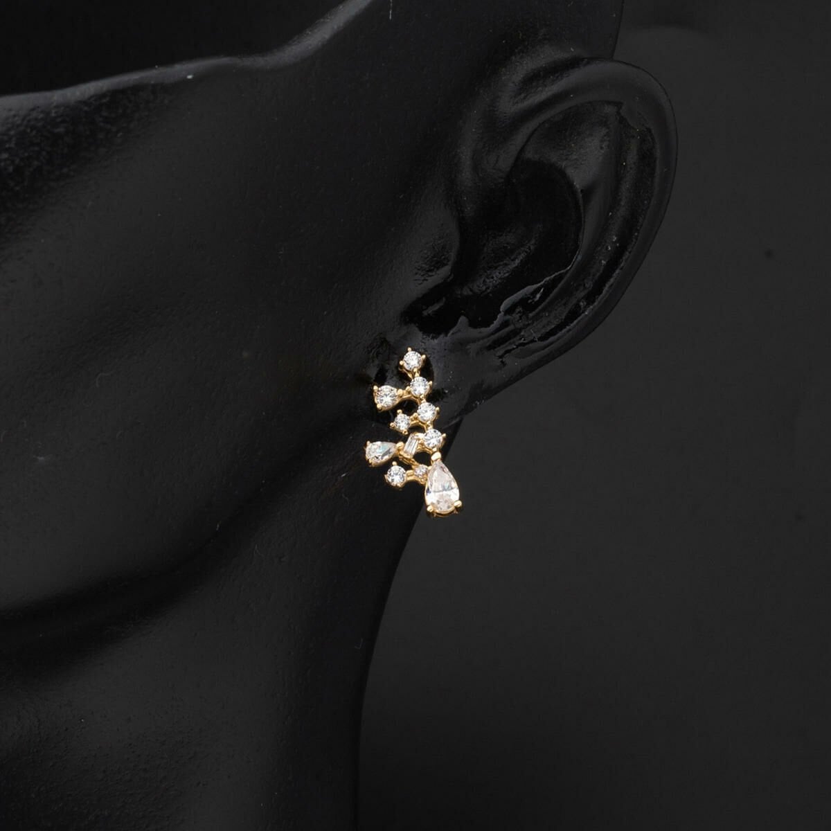 14K Yellow Gold Teardrop Cubic Zirconia 3-Piece Set