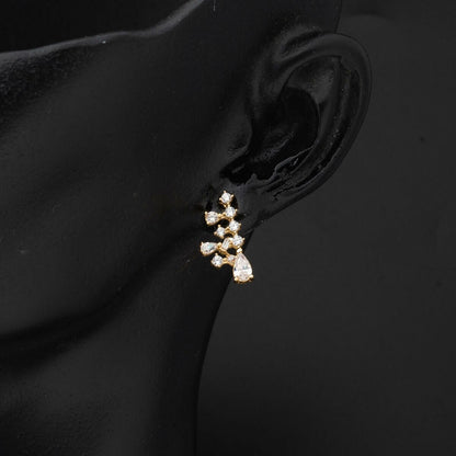 14K Yellow Gold Teardrop Cubic Zirconia 3-Piece Set