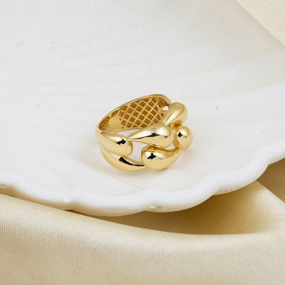 14K Yellow Gold Teardrop Ring
