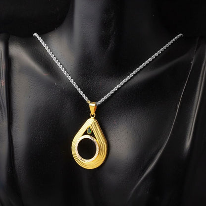 14K Yellow Gold Teardrop Quarter Coin Bezel (2.22 g)
