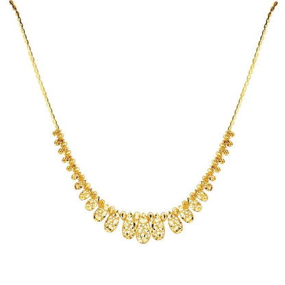 22K Yellow Gold Teardrop Collar Necklace