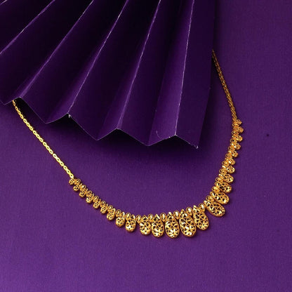 22K Yellow Gold Teardrop Collar Necklace