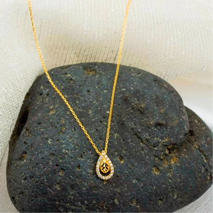 22K Yellow Gold Teardrop Necklace (2.09 g)