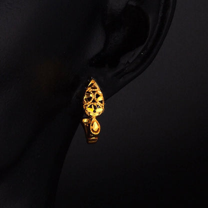 22K Yellow Gold Teardrop Jewelry Set