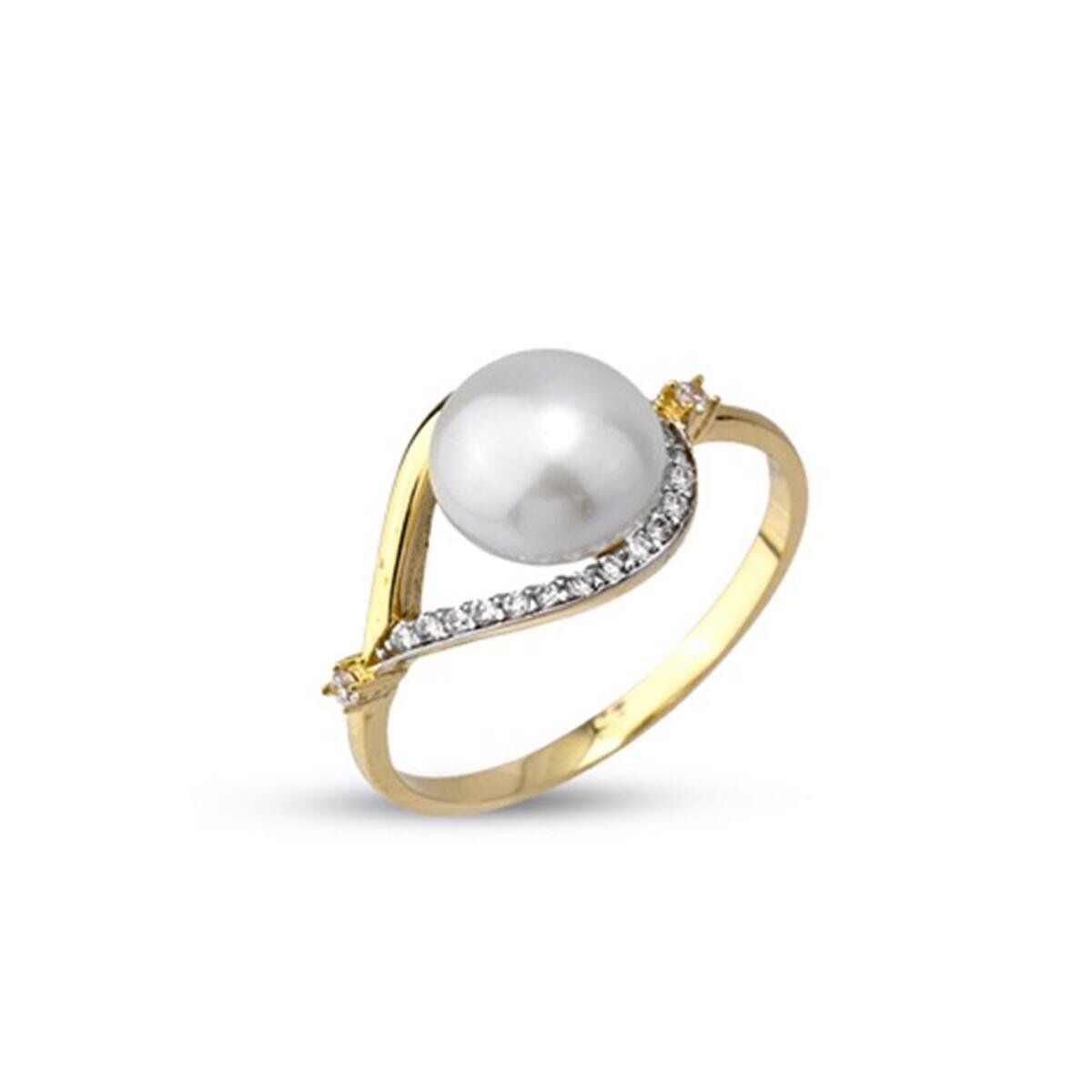 14K Yellow Gold Teardrop Bridal Pearl Jewelry Set