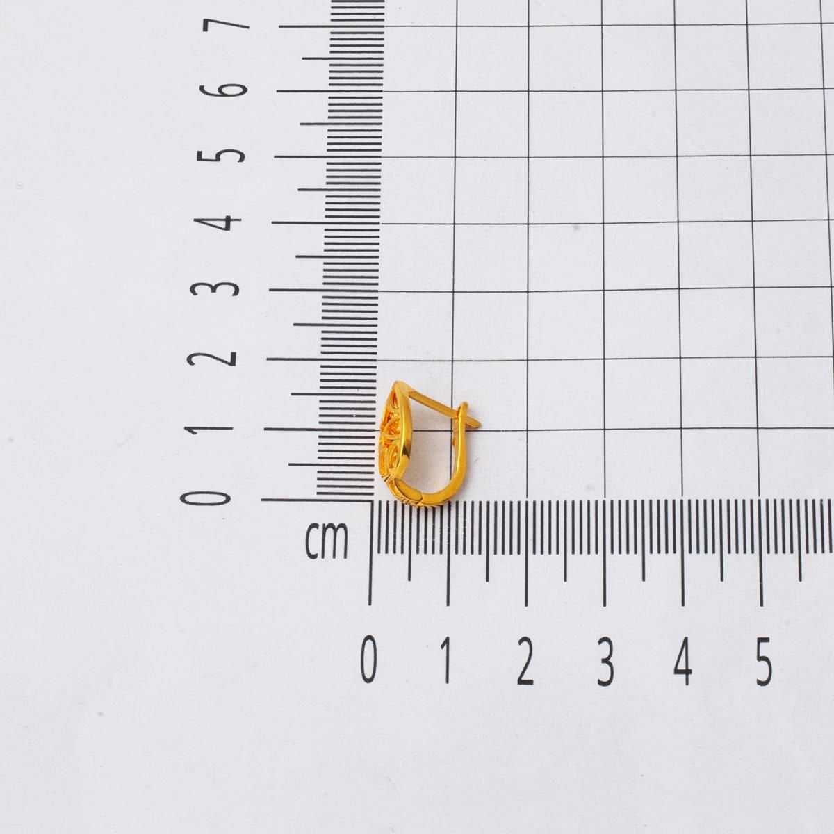 22K Yellow Gold Teardrop Sparkle Earrings