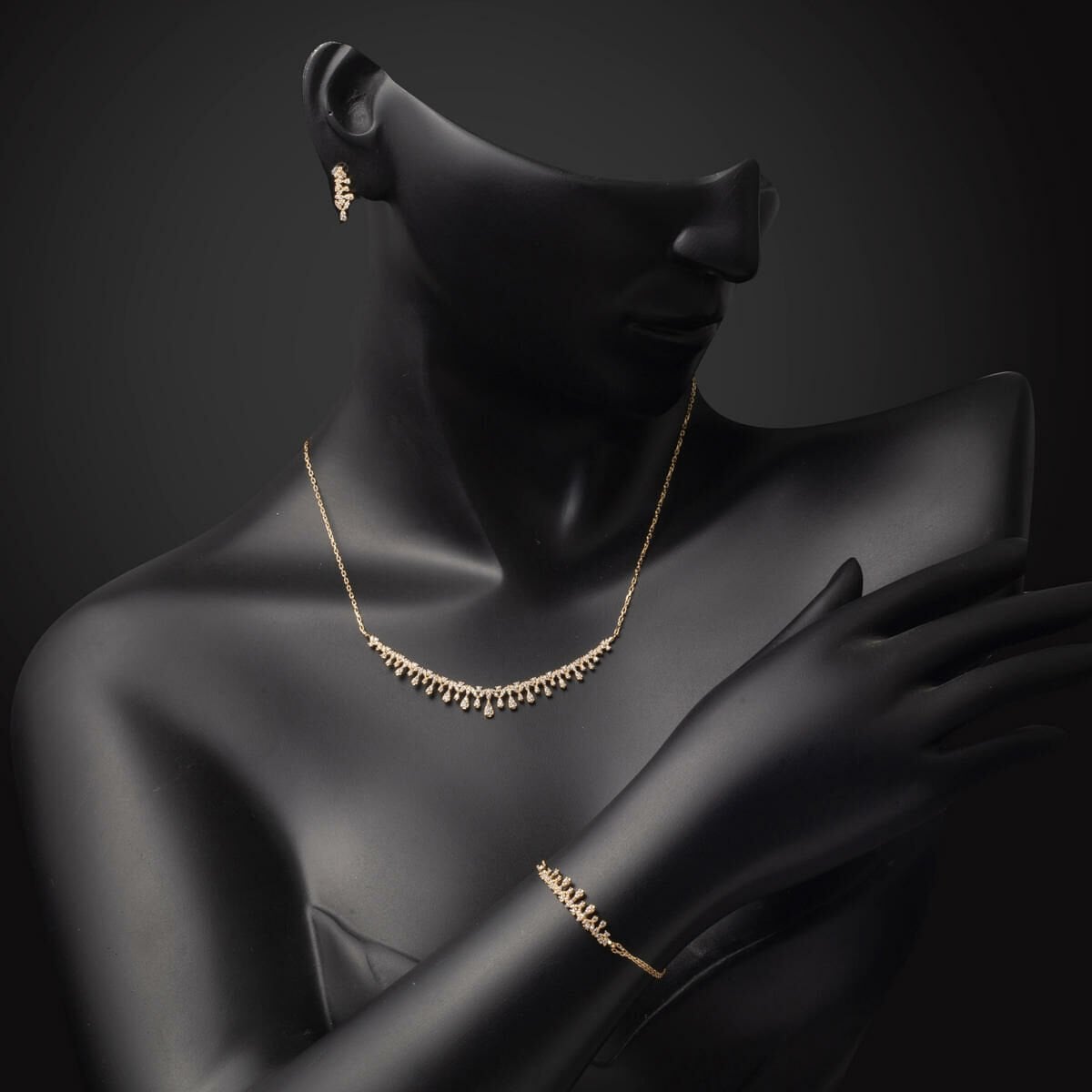 14K Yellow Gold Teardrop Cubic Zirconia 3-Piece Set (8.75 g)