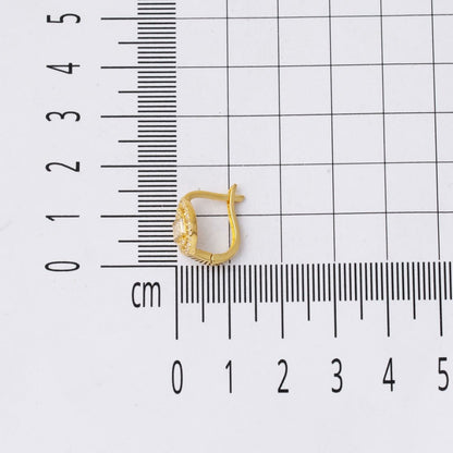 14K Yellow Gold Teardrop Baguette Cubic Zirconia Earrings