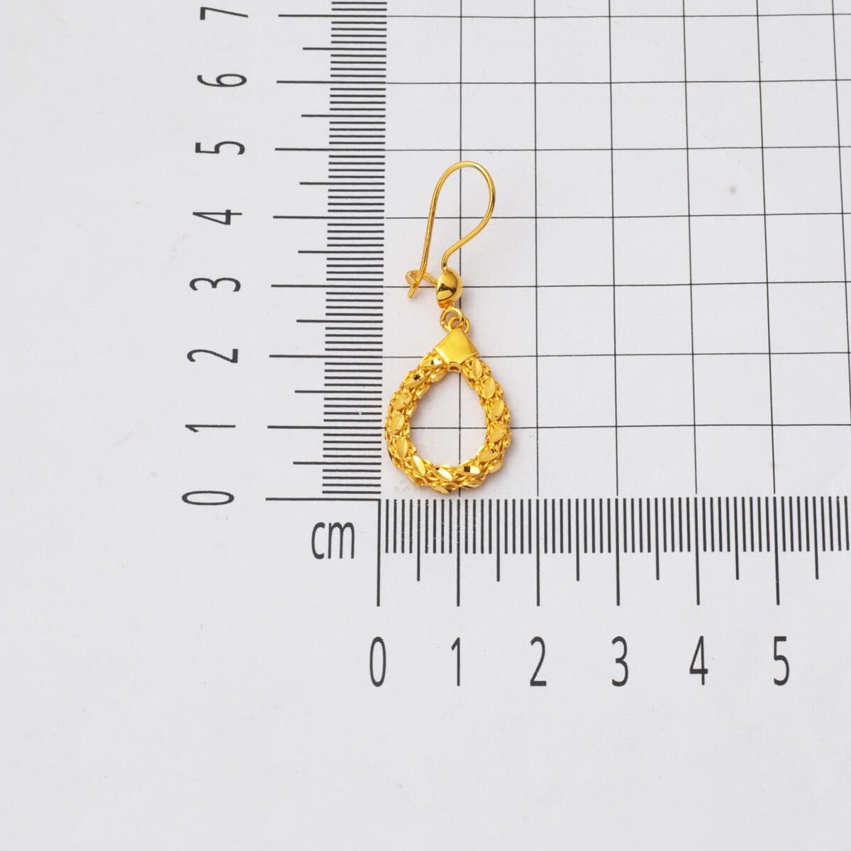 14K Yellow Gold Teardrop Dangle Earrings (3.97 g)