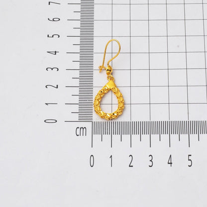 14K Yellow Gold Teardrop Dangle Earrings (3.97 g)