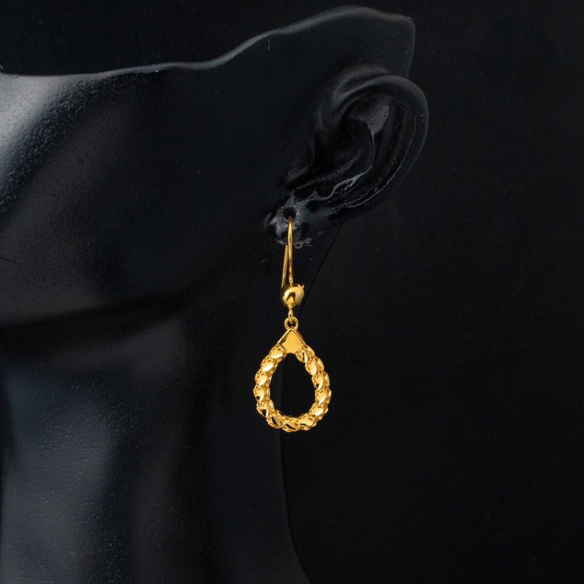 14K Yellow Gold Teardrop Dangle Earrings (3.97 g)