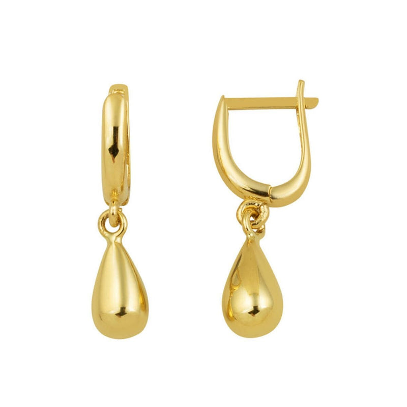 14K Yellow Gold Teardrop Dangle Earrings (2.26 g)