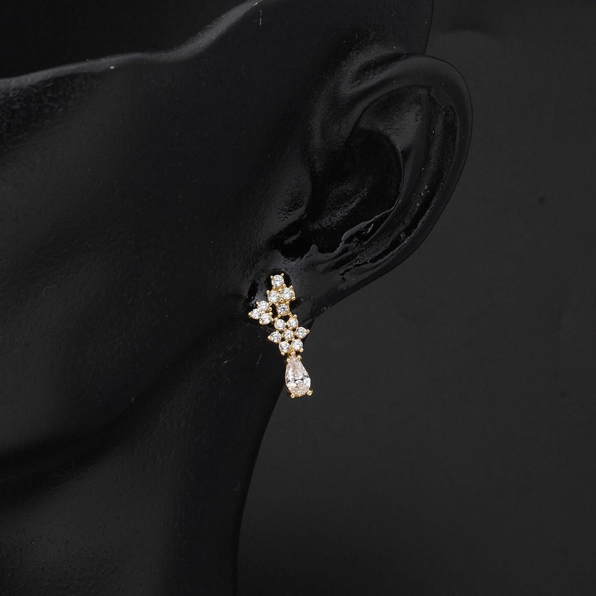14K Yellow Gold Teardrop Cubic Zirconia Engagement Set