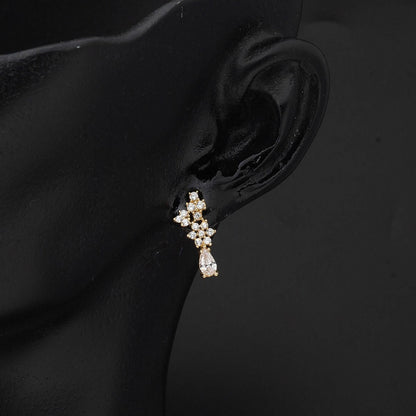 14K Yellow Gold Teardrop Cubic Zirconia Engagement Set