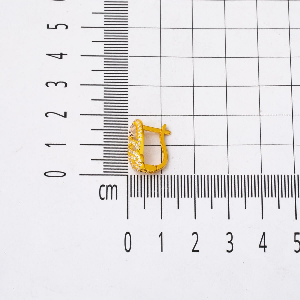 14K Yellow Gold Teardrop Cubic Zirconia Earrings