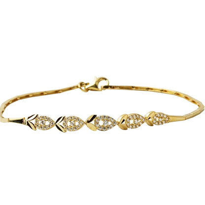14K Yellow Gold Teardrop Cubic Zirconia Jewelry Set