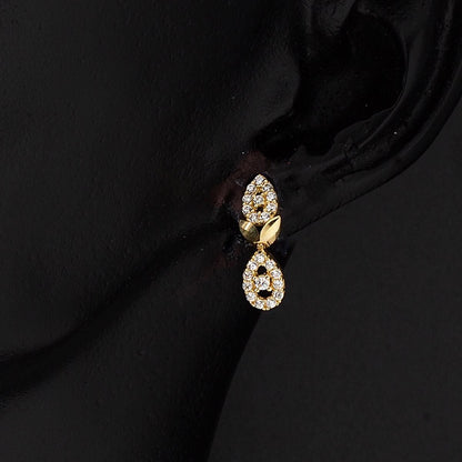 14K Yellow Gold Teardrop Cubic Zirconia Jewelry Set