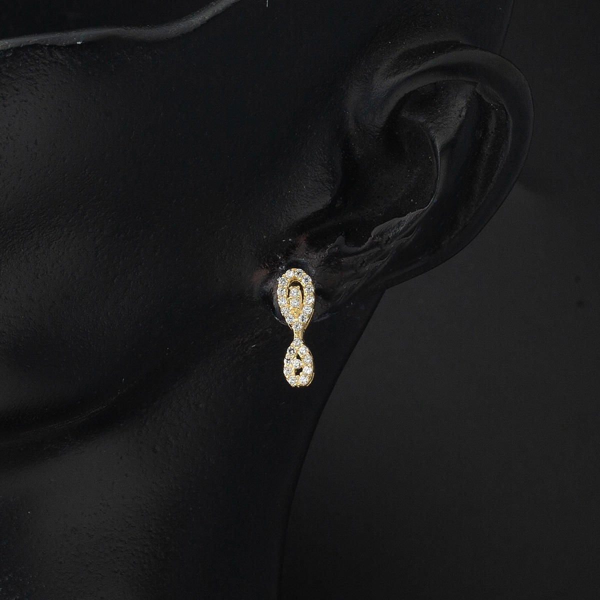 14K Yellow Gold Teardrop Cubic Zirconia Jewelry Set