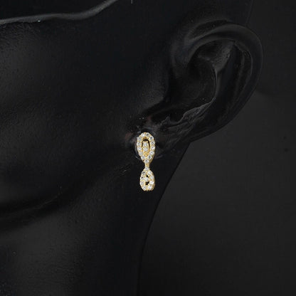 14K Yellow Gold Teardrop Cubic Zirconia Jewelry Set