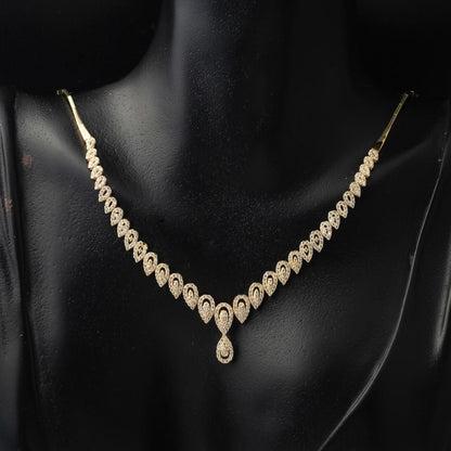 14K Yellow Gold Teardrop Cubic Zirconia Jewelry Set
