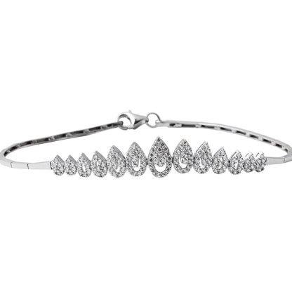 14K White Gold Teardrop Cubic Zirconia Set