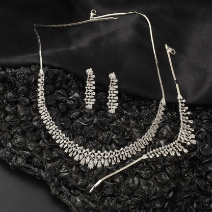 14K White Gold Teardrop Cubic Zirconia 3-Piece Set (26.01 g)