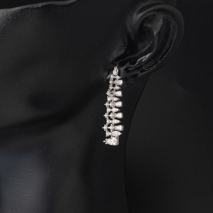 14K White Gold Teardrop Cubic Zirconia 3-Piece Set (26.01 g)