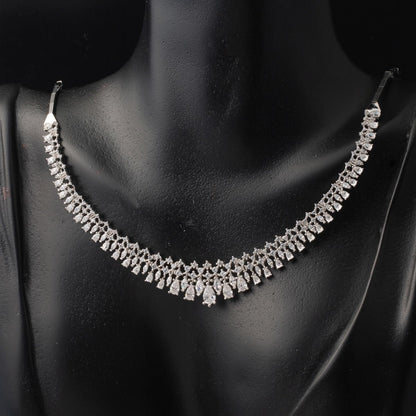 14K White Gold Teardrop Cubic Zirconia 3-Piece Set (26.01 g)