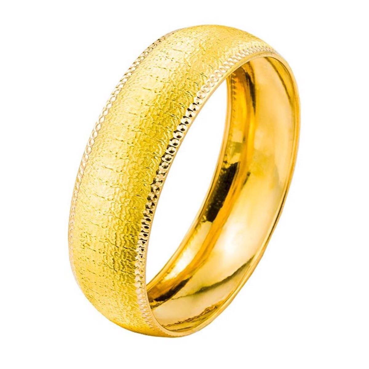 22K Yellow Gold Lace Extra Wide Bangle