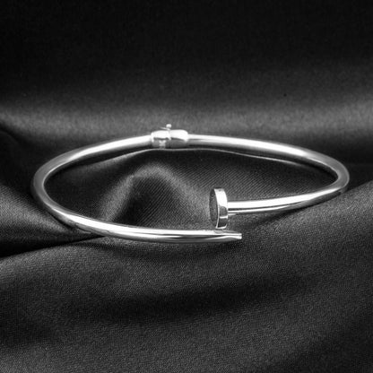 14K White Gold Nail Cuff Bangle (6.6 g)