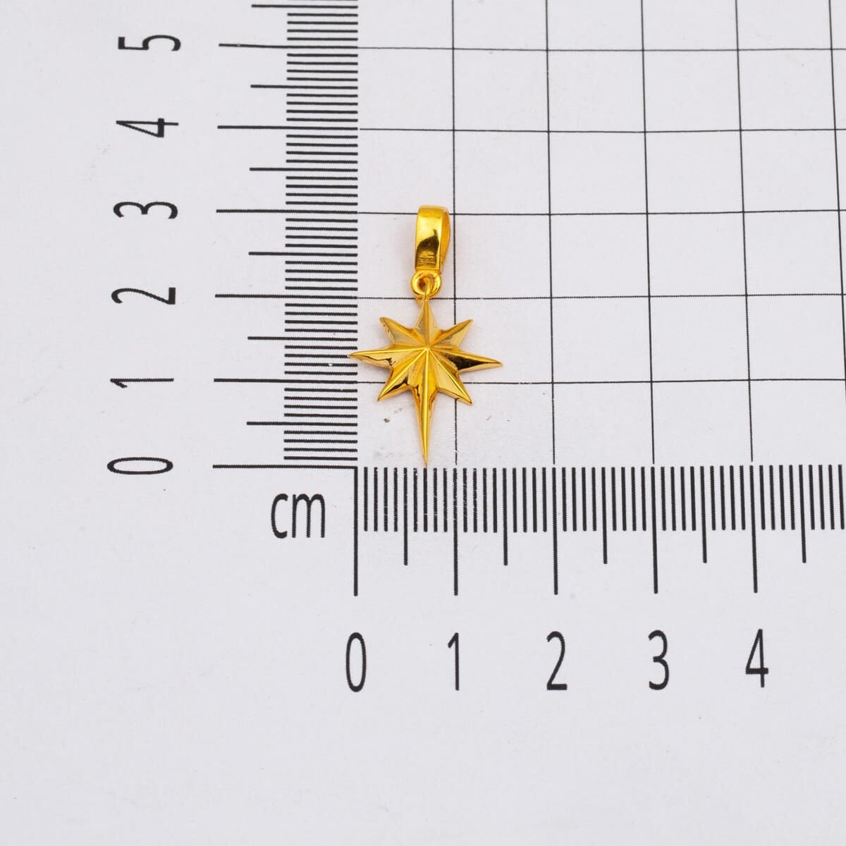 22K Yellow Gold Star Necklace