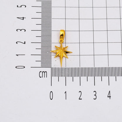 22K Yellow Gold Star Necklace
