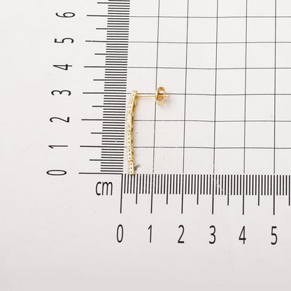 14K Yellow Gold Drop Tennis Cubic Zirconia Bridal Set