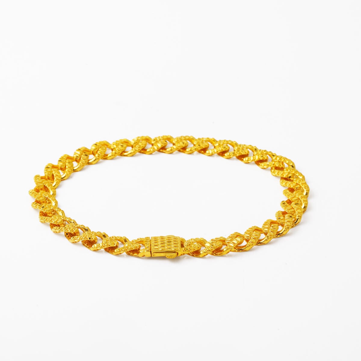 14K Yellow Gold Zeugma Curb Bracelet
