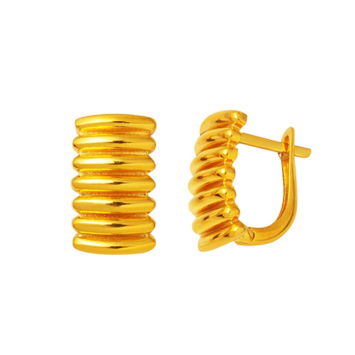 22K Yellow Gold Seashell Earrings