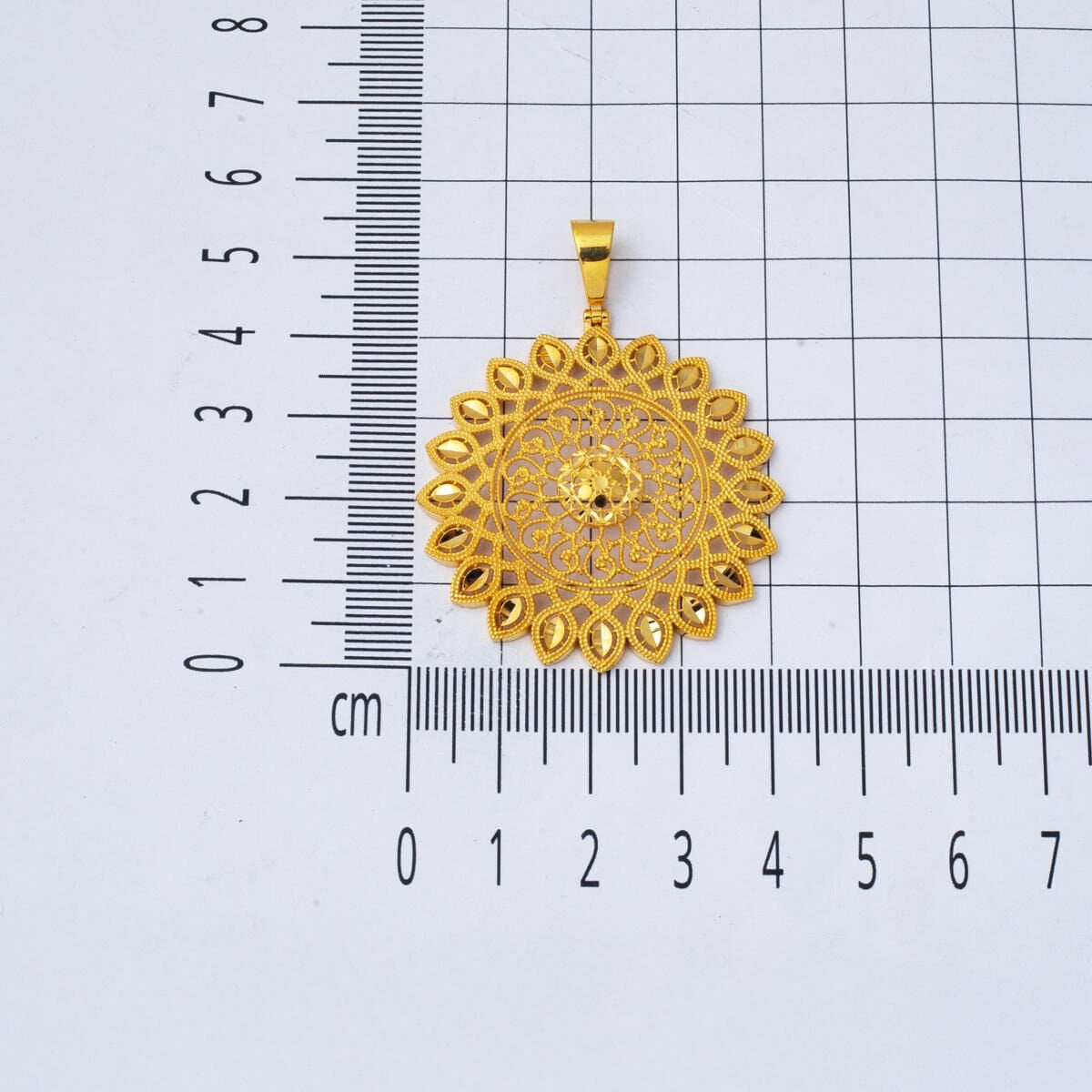 14K Yellow Gold Sun Cycle Pendant