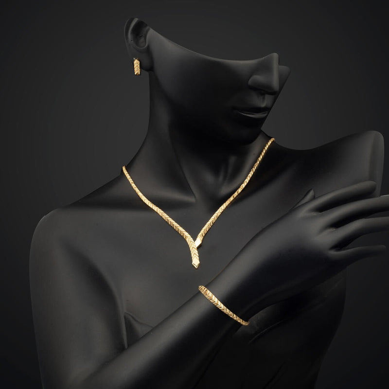14K Yellow Gold Wheat Wedding Set (21.25 g)